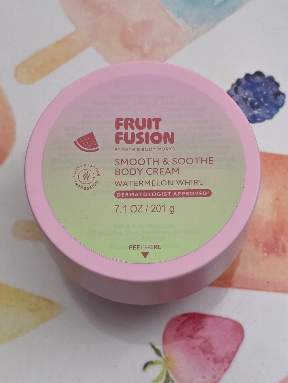 Bath & Body Works Fruit Fusion Watermelon Whirl Pink & Green Body Cream NEW